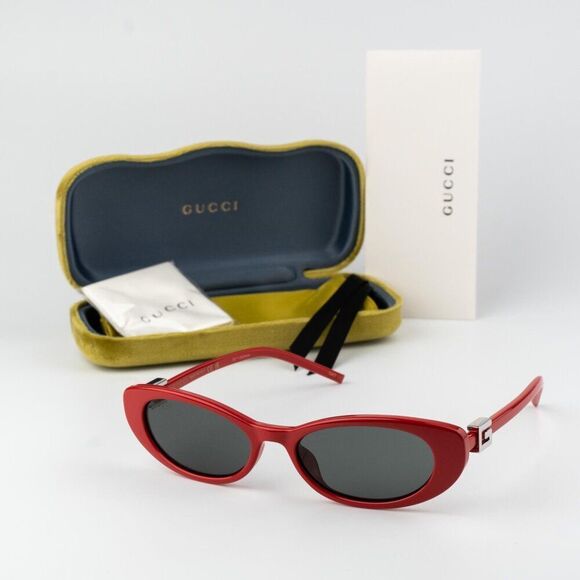 Gucci Women Sunglasses Red Grey Cat Eye GG1680S 005 BRAND NEW main image 12